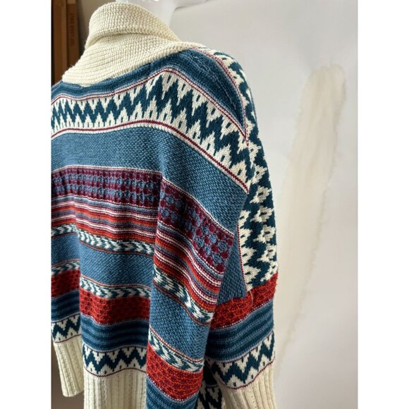 Jon & Anna M Knit Sweater Cardigan Multicolor Acrylic Blend Shawl Collar - Picture 16 of 16